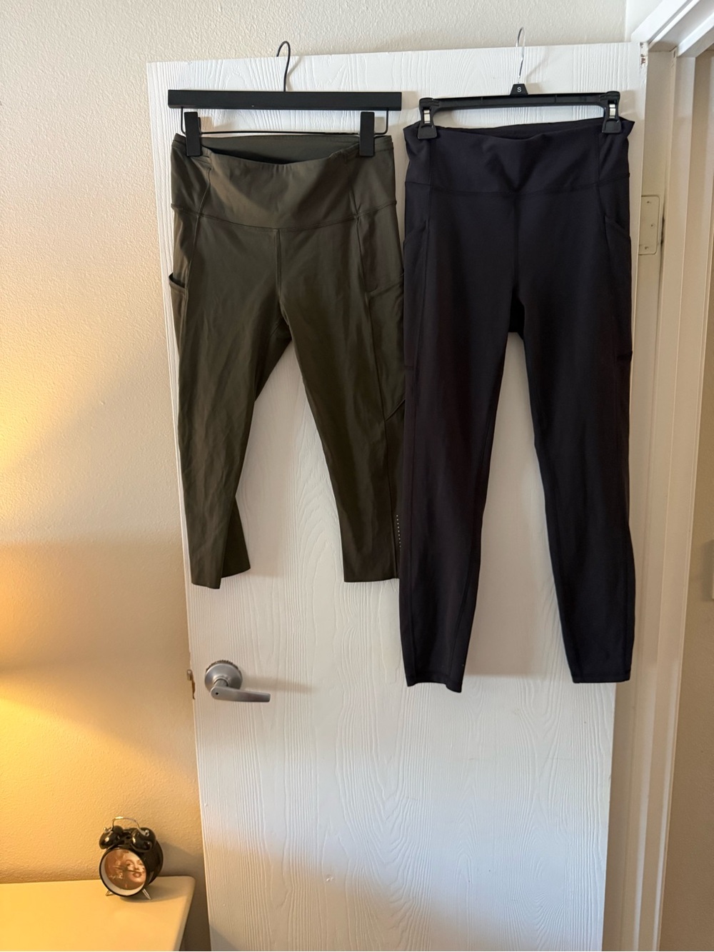 lululemon athletica High-Rise Pocket Leggings in Olive Green and Black